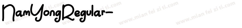 NamYong Regular字体转换